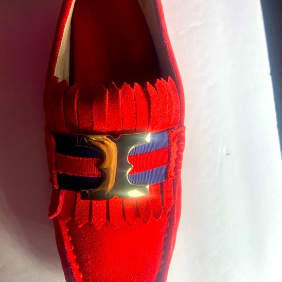 Tory Burch Shoes - Tory Burch Red Suede Loafer.